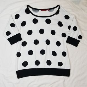 RED Short Sleeved Polka Dot Sweater
